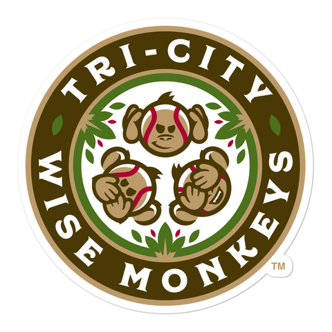 Tri-City Wise Monkeys bubble-free sticker