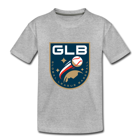 Global League Baseball Shield Kids' Premium T-Shirt - heather gray