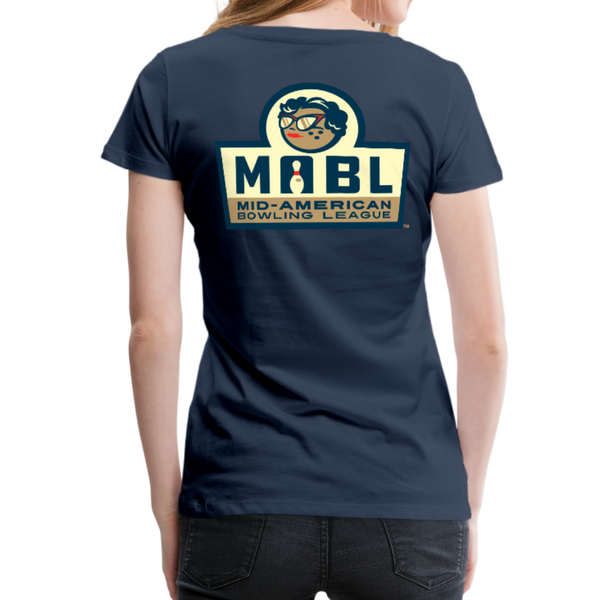 MABL Bowling Women’s Premium T-Shirt - navy