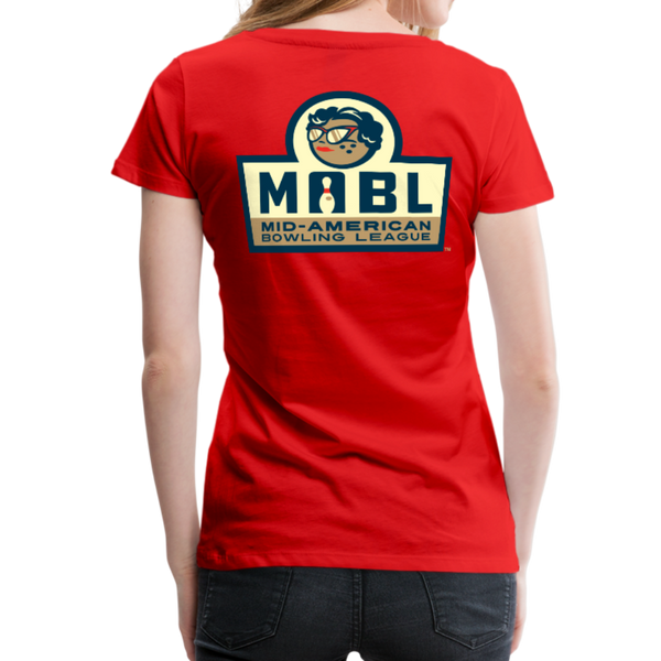 MABL Bowling Women’s Premium T-Shirt - red