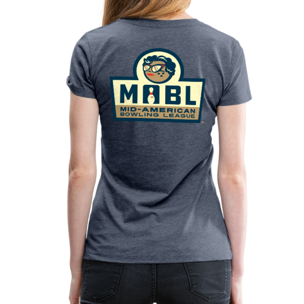 MABL Bowling Women’s Premium T-Shirt - heather blue