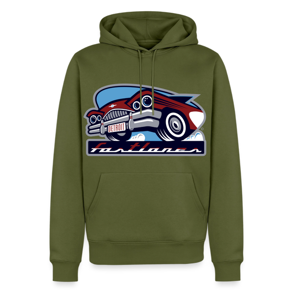Detroit Fastlanes Premium Adult Hoodie - khaki green 