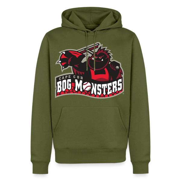 Cape Cod Bog Monsters Premium Adult Hoodie - khaki green 
