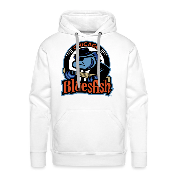 Chicago Bluesfish Premium Adult Hoodie - white