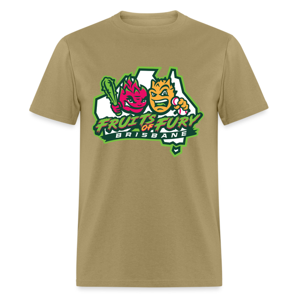 Brisbane Fruits of Fury Unisex T-Shirt - khaki