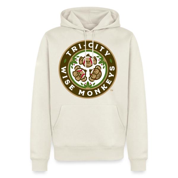 Tri-City Wise Monkeys Premium Adult Hoodie - off white