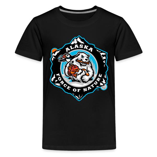Alaska Force of Nature Kids' Premium T-Shirt - black