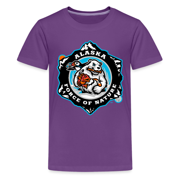 Alaska Force of Nature Kids' Premium T-Shirt - purple
