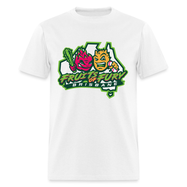 Brisbane Fruits of Fury Unisex T-Shirt - white