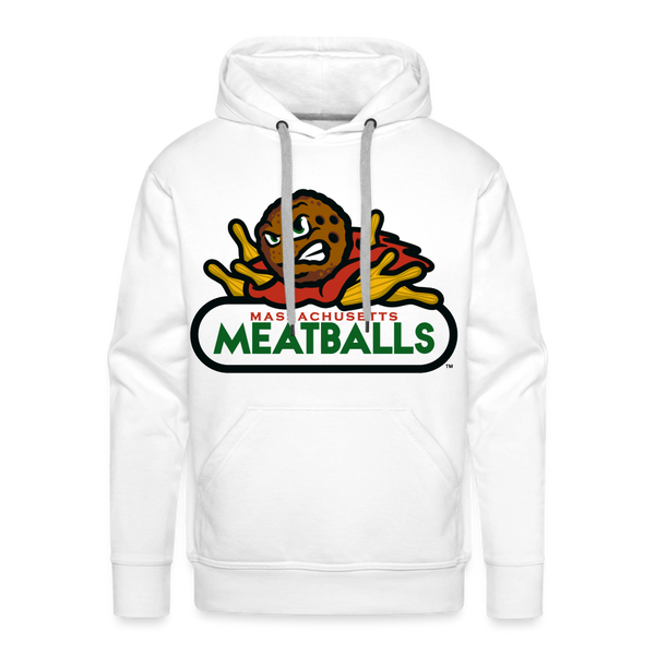 Massachusetts Meatballs Premium Adult Hoodie - white
