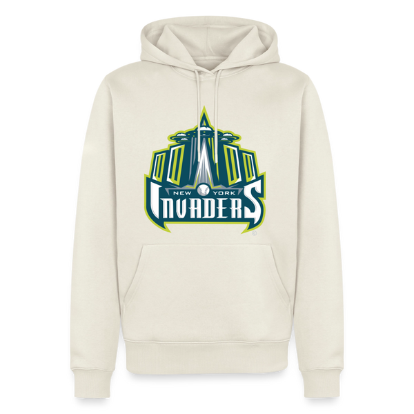 New York Invaders Premium Adult Hoodie - off white