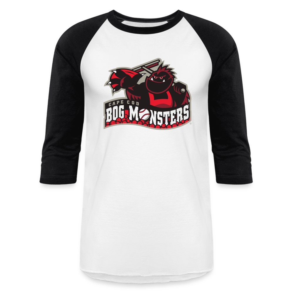 Cape Cod Bog Monsters Baseball T-Shirt - white/black