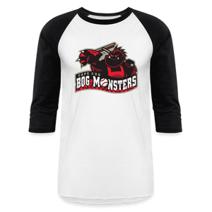 Cape Cod Bog Monsters Baseball T-Shirt - white/black