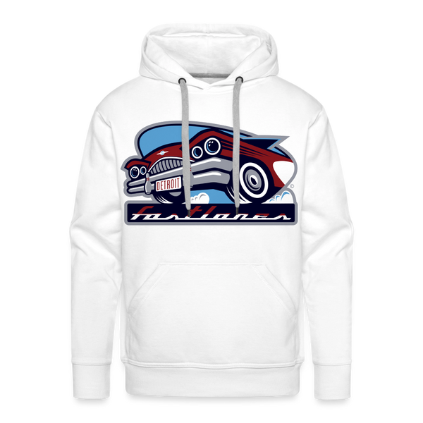 Detroit Fastlanes Premium Adult Hoodie - white