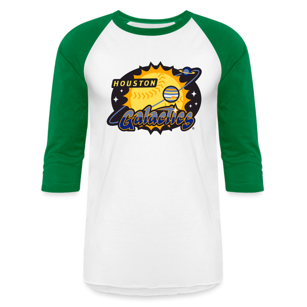 Houston Galactics Baseball T-Shirt - white/kelly green