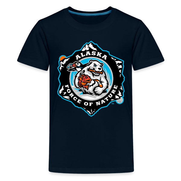 Alaska Force of Nature Kids' Premium T-Shirt - deep navy