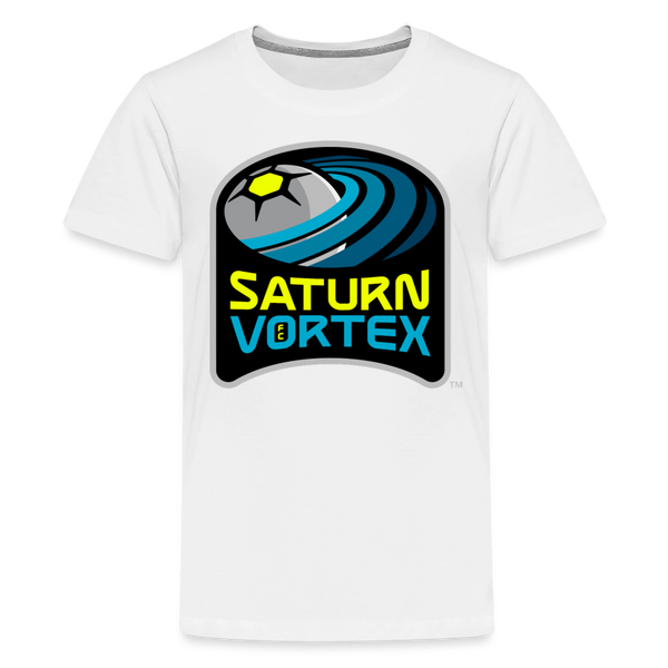 Saturn Vortex FC Kids' Premium T-Shirt - white