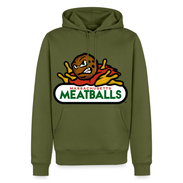 Massachusetts Meatballs Premium Adult Hoodie - khaki green 
