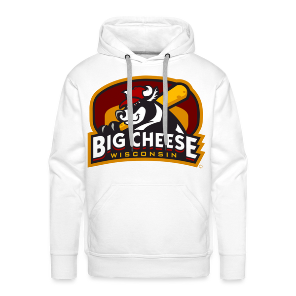 Wisconsin Big Cheese Premium Adult Hoodie - white