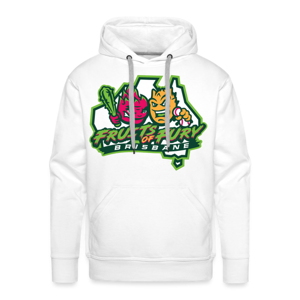 Brisbane Fruits of Fury Premium Adult Hoodie - white