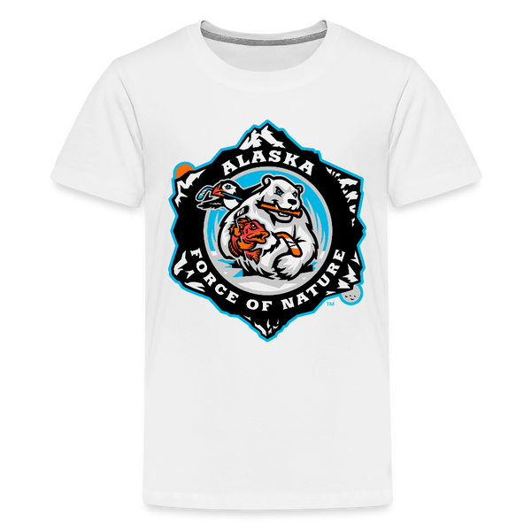 Alaska Force of Nature Kids' Premium T-Shirt - white