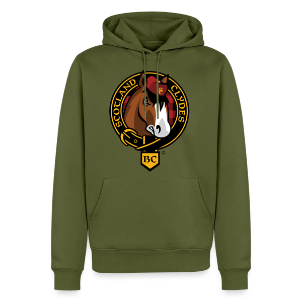 Scotland Clydes Premium Hoodie - khaki green 