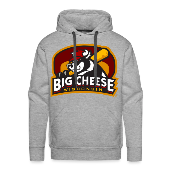 Wisconsin Big Cheese Premium Adult Hoodie - heather grey