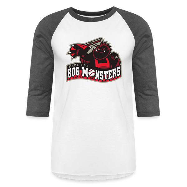 Cape Cod Bog Monsters Baseball T-Shirt - white/charcoal