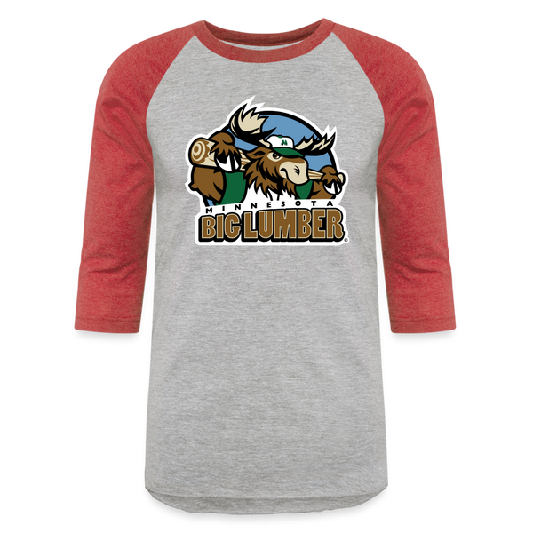 Minnesota Big Lumber Baseball T-Shirt - heather gray/red