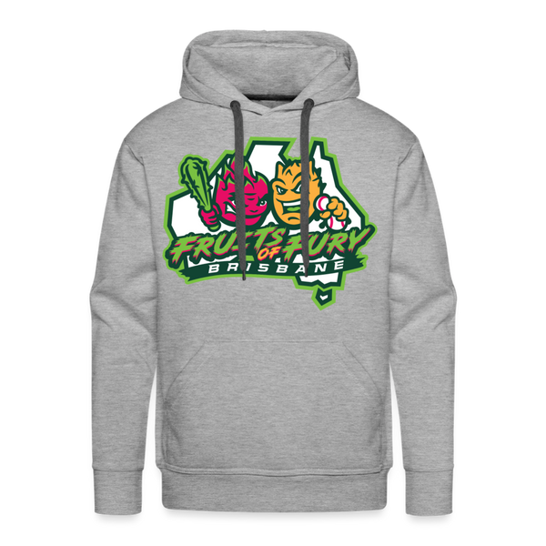Brisbane Fruits of Fury Premium Adult Hoodie - heather grey
