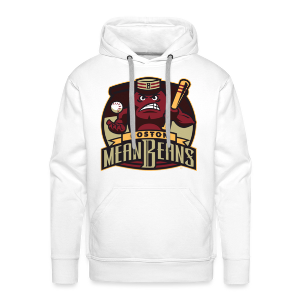 Boston Mean Beans Premium Adult Hoodie - white