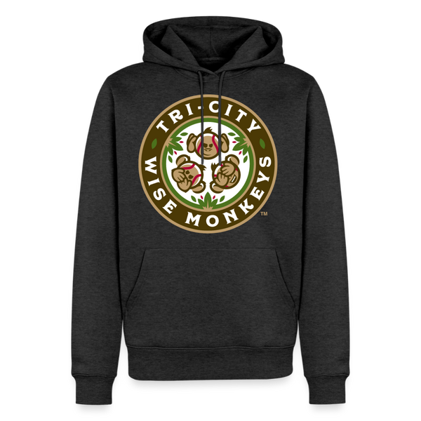 Tri-City Wise Monkeys Premium Adult Hoodie - heather anthracite