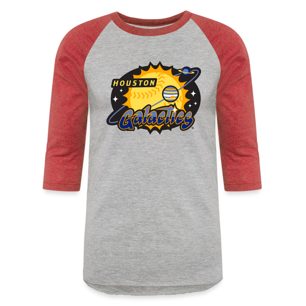 Houston Galactics Baseball T-Shirt - heather gray/red