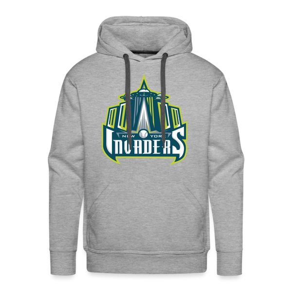 New York Invaders Premium Adult Hoodie - heather grey