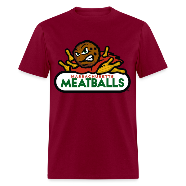 Massachusetts Meatballs Unisex T-Shirt - burgundy