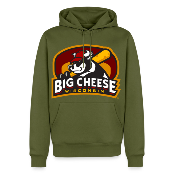Wisconsin Big Cheese Premium Adult Hoodie - khaki green 