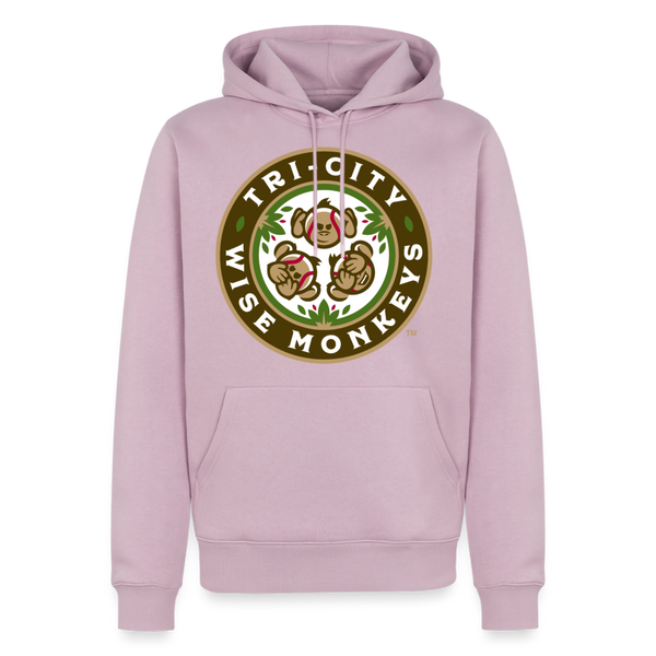 Tri-City Wise Monkeys Premium Adult Hoodie - dusty pink