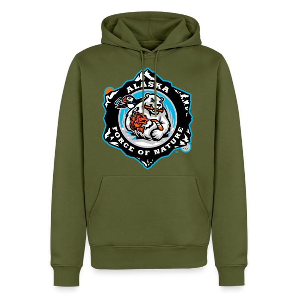 Alaska Force of Nature Premium Adult Hoodie - khaki green 