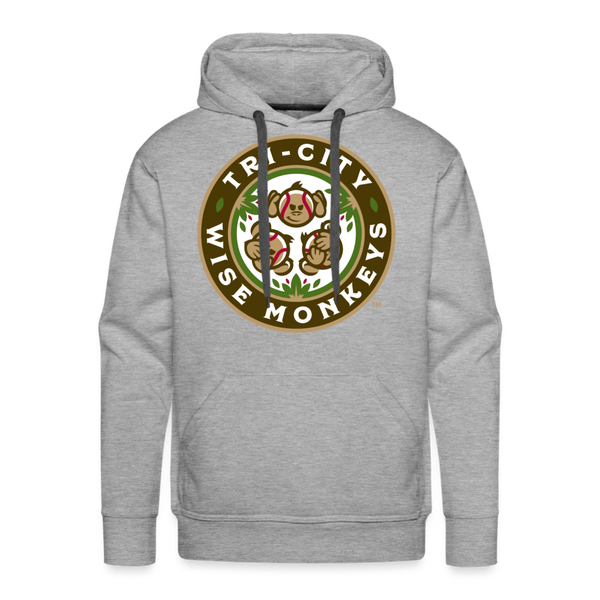 Tri-City Wise Monkeys Premium Adult Hoodie - heather grey