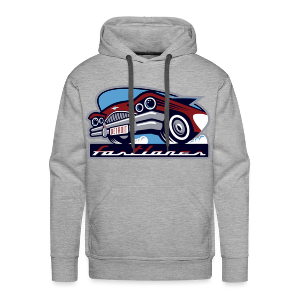 Detroit Fastlanes Premium Adult Hoodie - heather grey