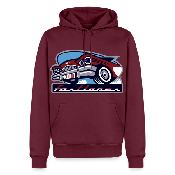 Detroit Fastlanes Premium Adult Hoodie - burgundy