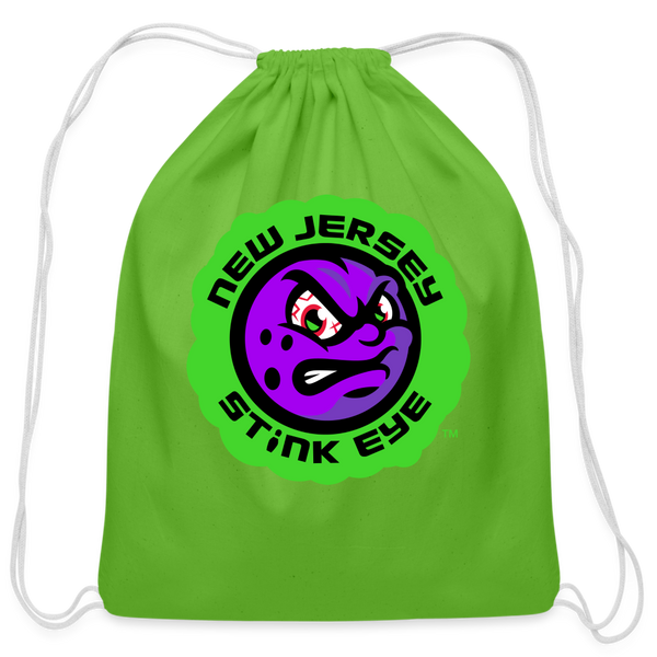 New Jersey Stink Eye Cotton Drawstring Bag - clover