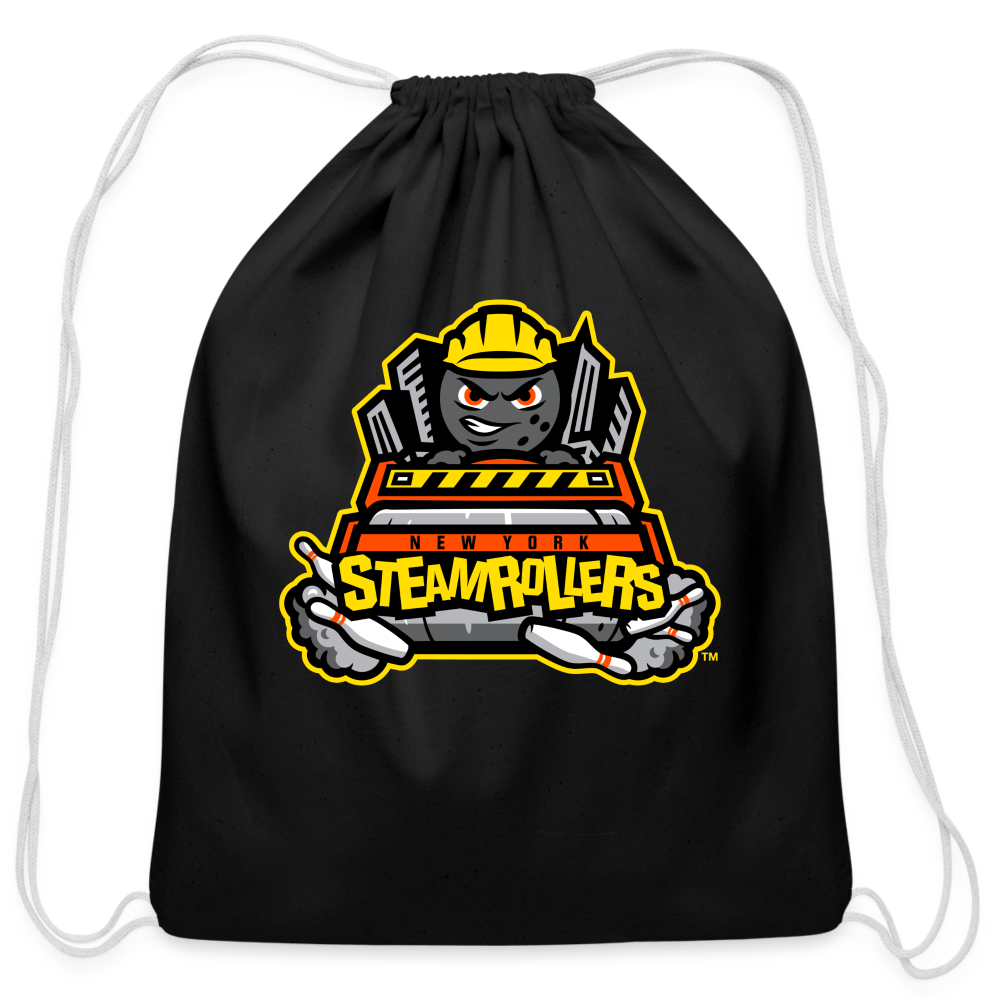 New York Steamrollers Cotton Drawstring Bag - black