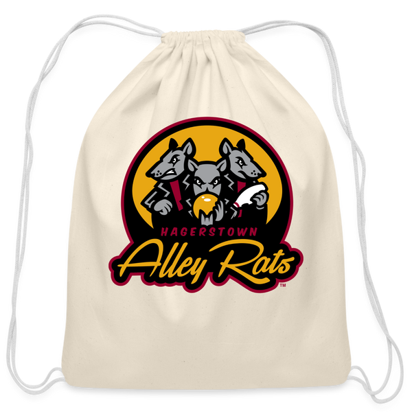 Hagerstown Alley Rats Cotton Drawstring Bag - natural