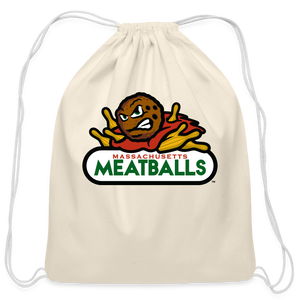 Massachusetts Meatballs Cotton Drawstring Bag - natural