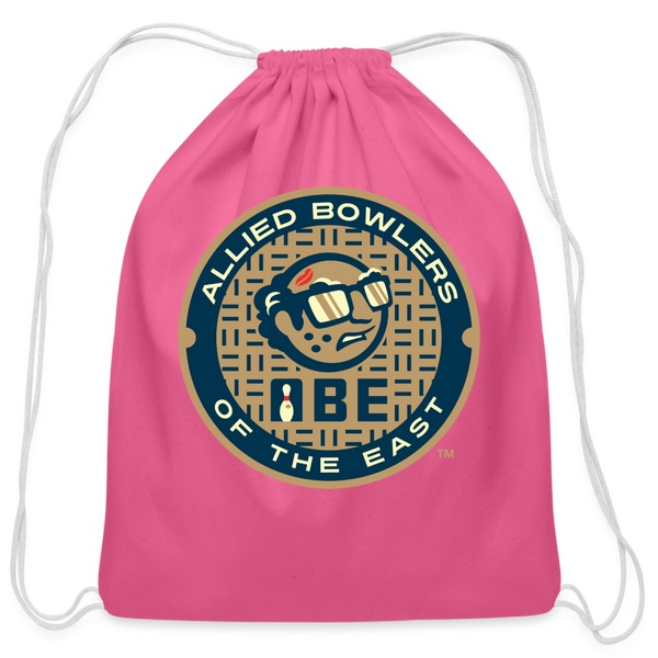 ABE Bowling Cotton Drawstring Bag - pink