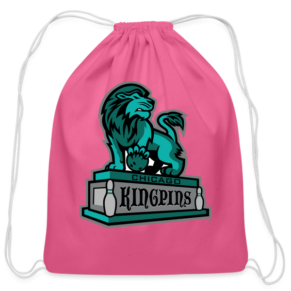 Chicago Kingpins Cotton Drawstring Bag - pink