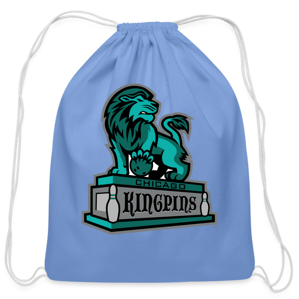 Chicago Kingpins Cotton Drawstring Bag - carolina blue