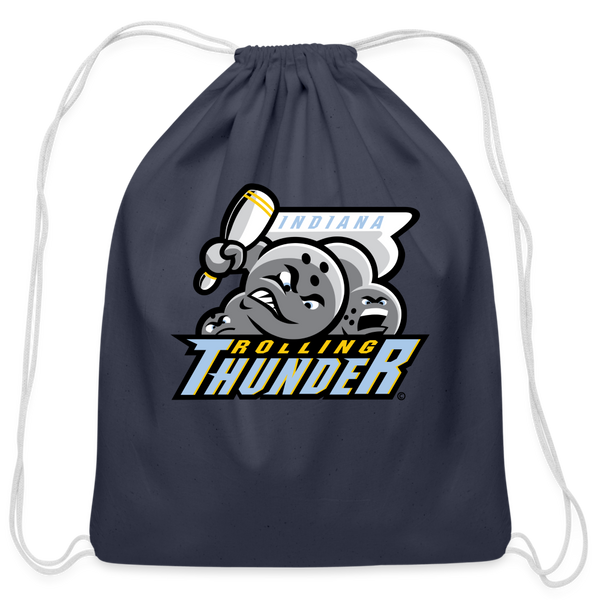 Indiana Rolling Thunder Cotton Drawstring Bag - navy