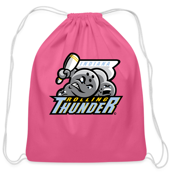Indiana Rolling Thunder Cotton Drawstring Bag - pink